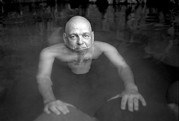 Bald Man in Hot Springs