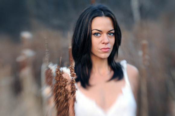 Woman with Cattails