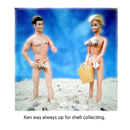 barbie and ken shell collecting