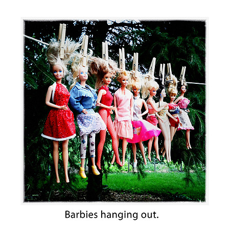 barbies hanging out
