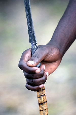 Masai with Spear, Tanzania.