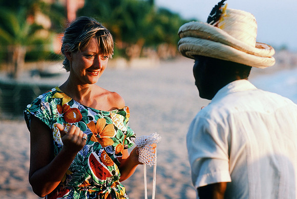 Tourist and Vendor, Haiti.