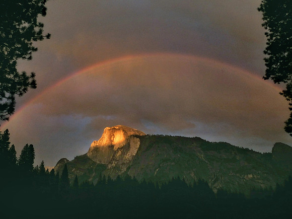 Rainbow Over Half Dome, Yosemite.