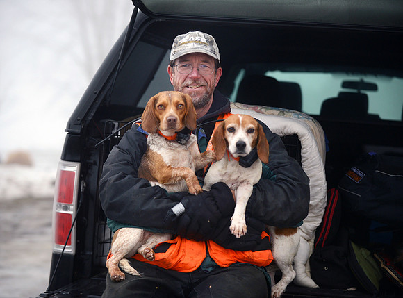 Hunter with Dogs